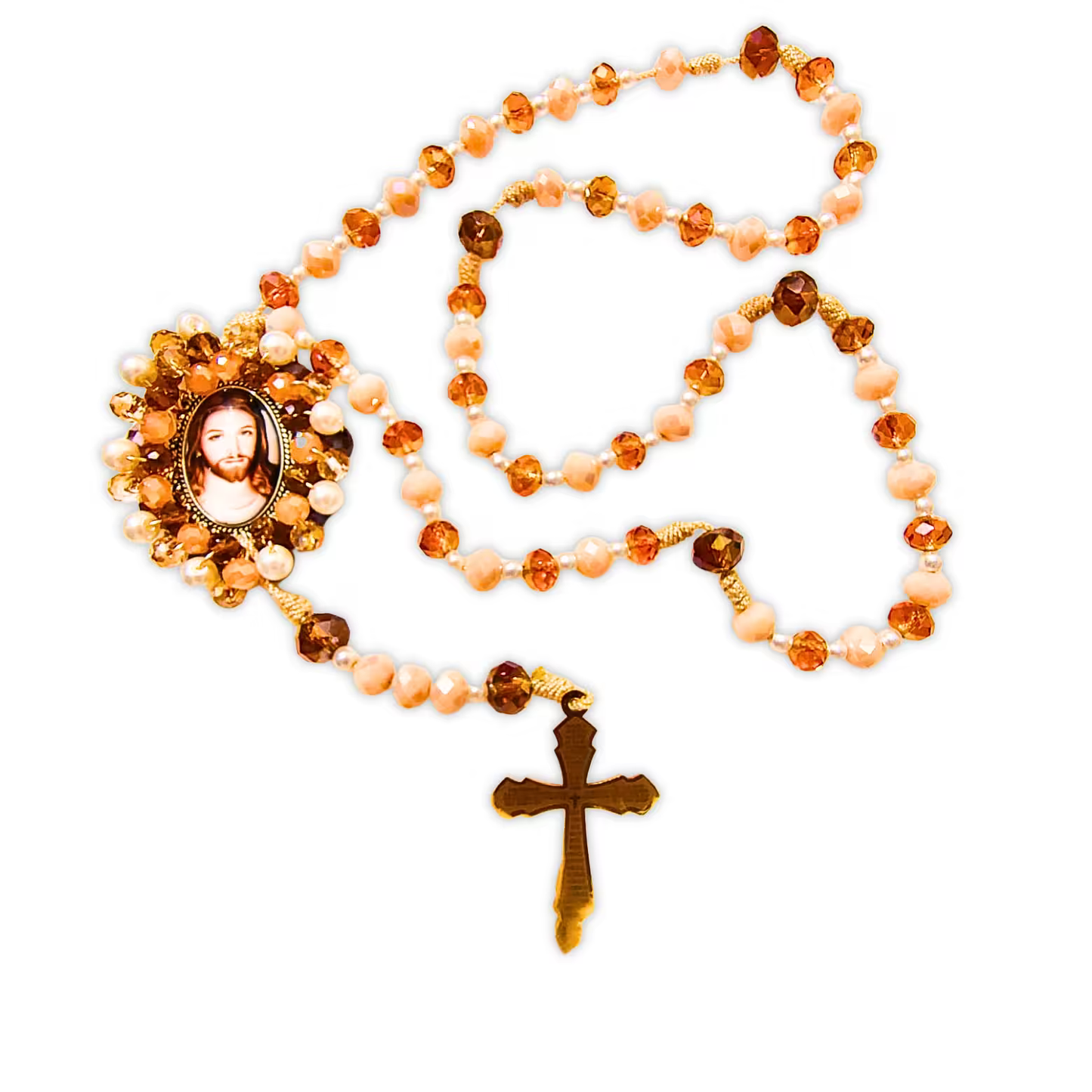 Rosario Sagrado Corazón – Ámbar y Durazno