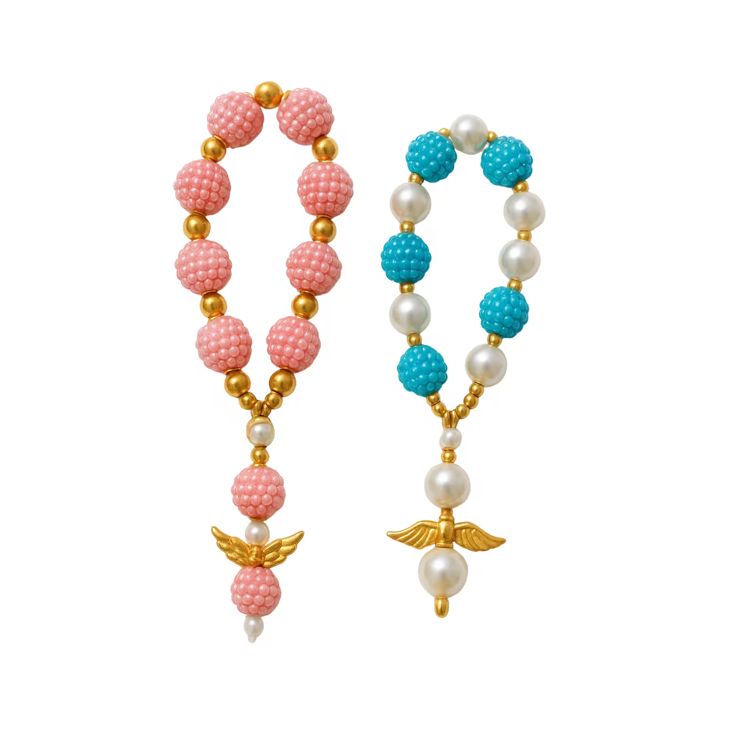 Denario Ángel de la Guarda – Set Rosa y Celeste