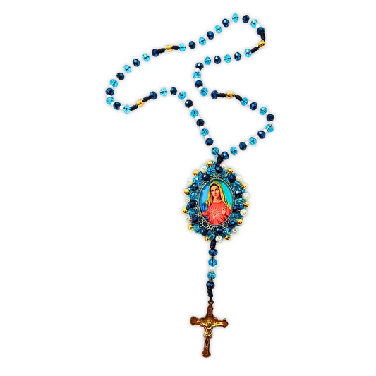Rosario Virgen del Carmen – Azul Celeste