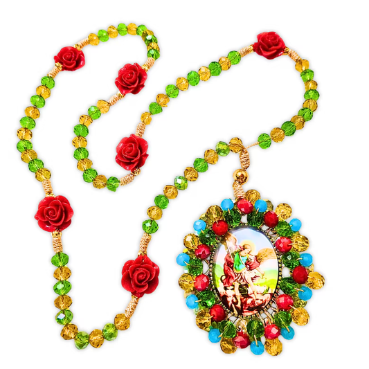 Rosario San Miguel Arcángel – Verde y Dorado