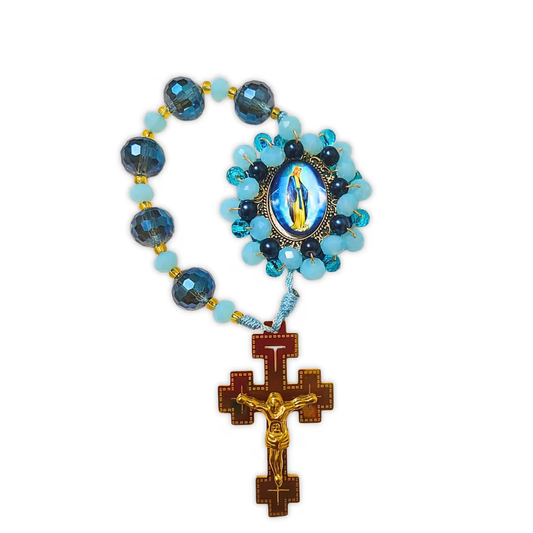 Denario Virgen María – Azul Marino