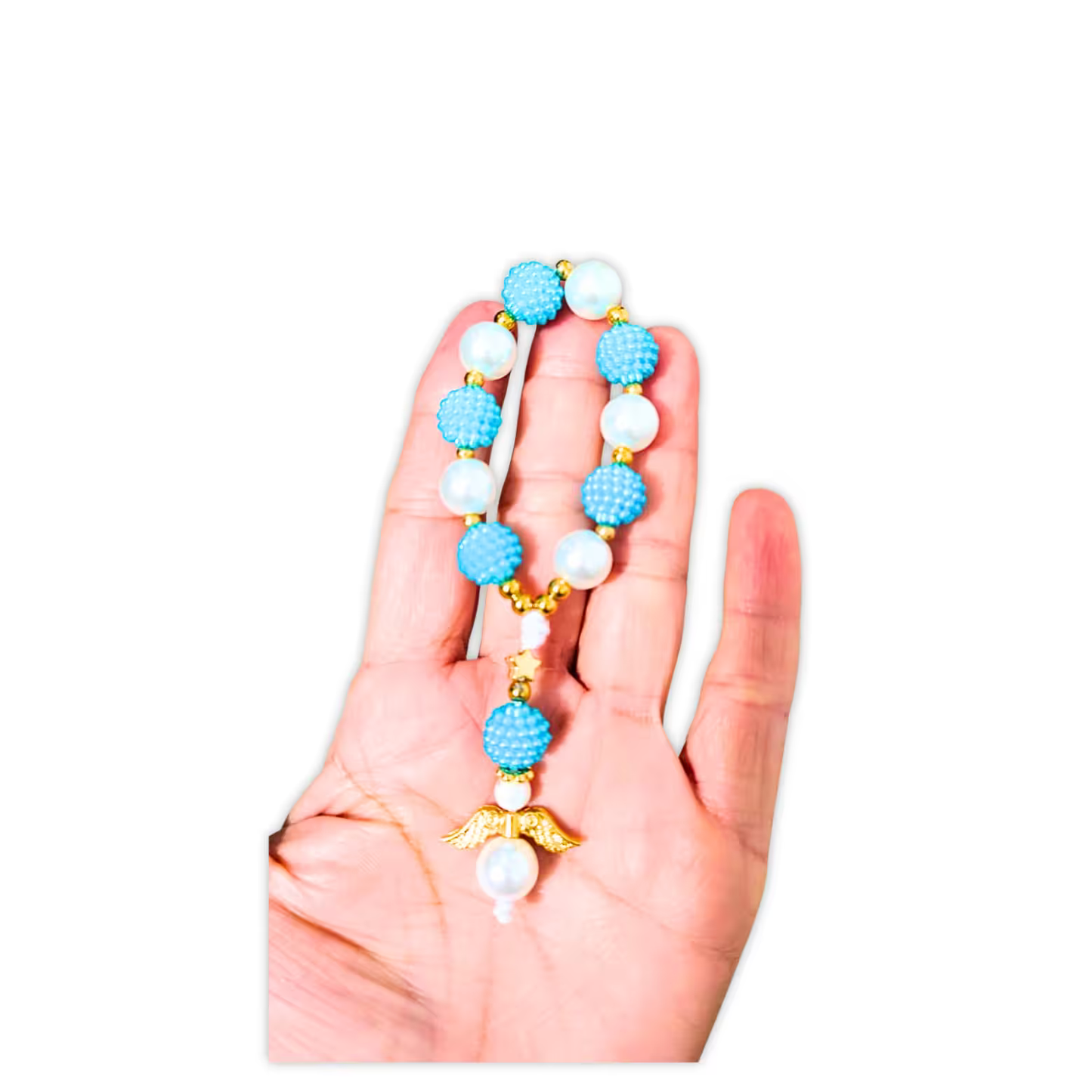 Denario Ángel de la Guarda – Celeste y Perla