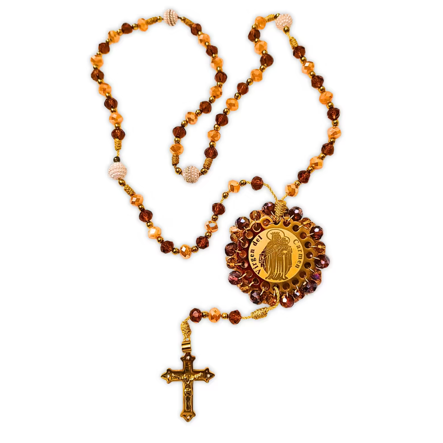 Rosario Virgen del Carmen – Ámbar Dorado