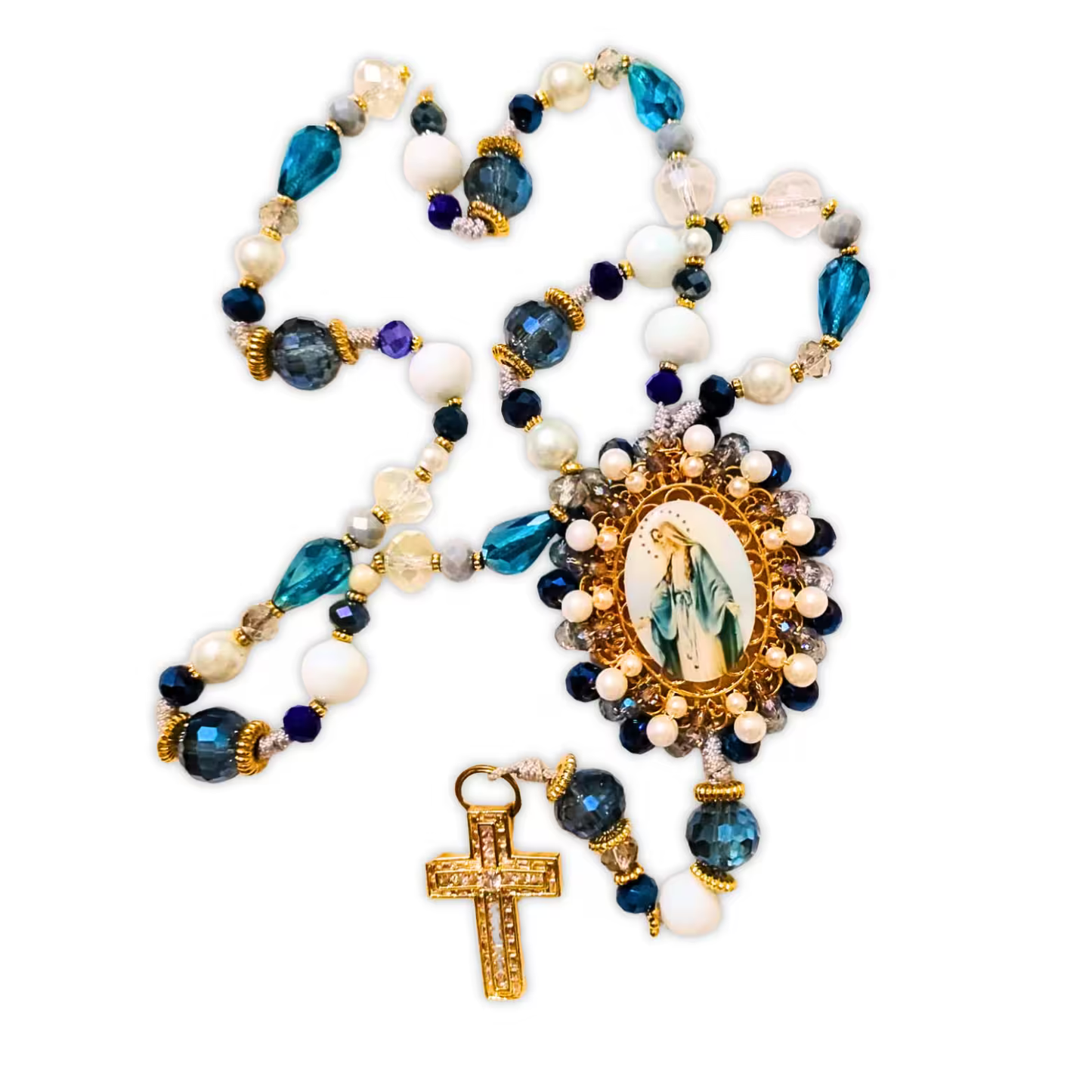 Rosario Virgen de la Medalla Milagrosa – Azul Zafiro